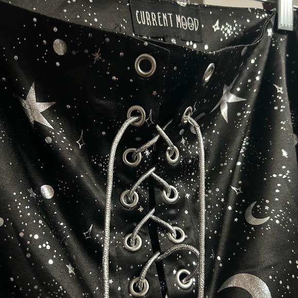 Celestial black and silver wide leg pants - Picture 2 of 4